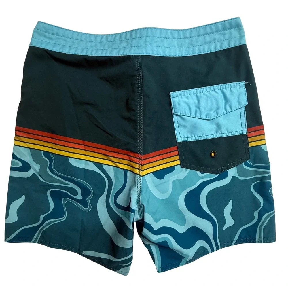 Billab*ng Board Shorts Mens Size 30 Blue Abstract Swim‎ Trunks Surf